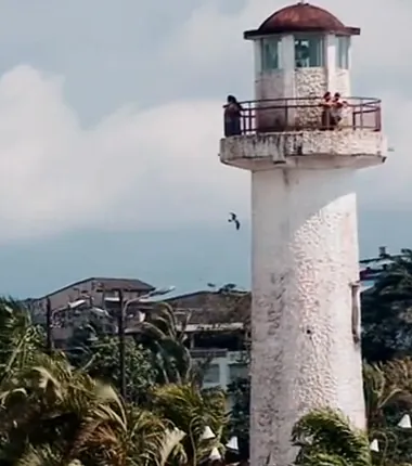 The lighthouse and the waterfront promenade in Buenaventura, on Colombia’s Pacific coast